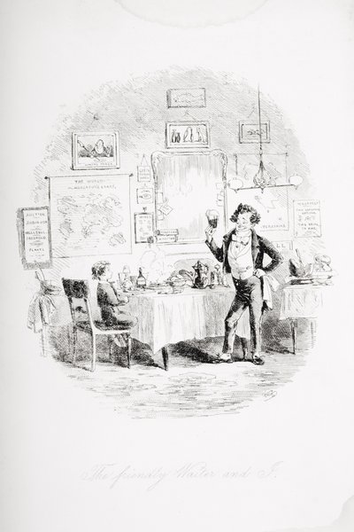 The friendly waiter and I, illustration from 